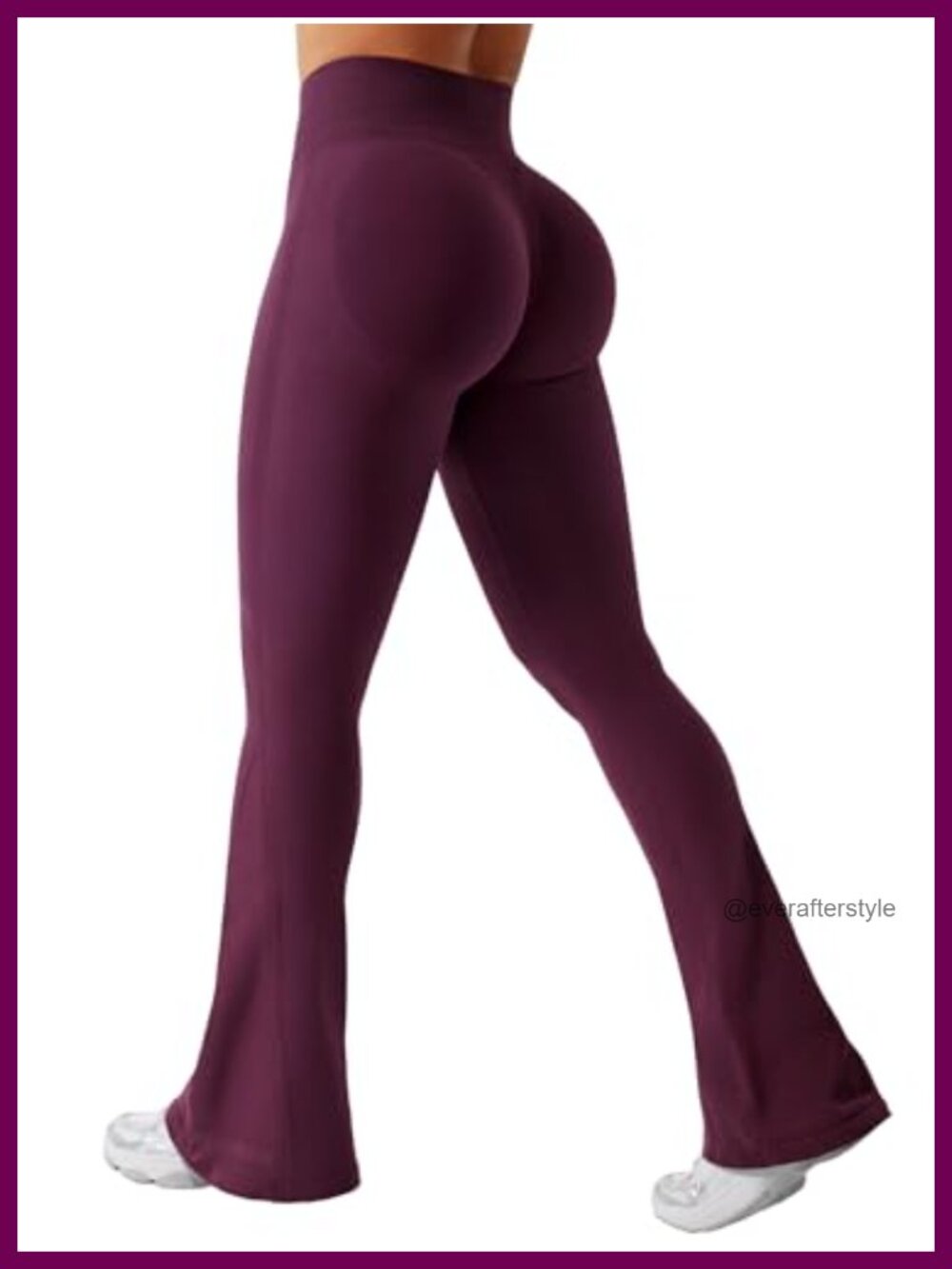 High Waisted Flare Leggings with Booty Lift Scrunch - Seamless Yoga Pants
